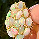 Order Ring with natural rainbow opals (17). podval (podval). Livemaster. . Rings Фото №3