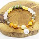 A bracelet with gems and a medallion, Bead bracelet, Gatchina,  Фото №1