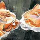 Картина акварелью кошачий поцелуй, Картины, Уфа,  Фото №1