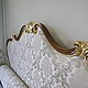 Bed in solid walnut with gold leaf. Bed. Beautiful handcrafted furniture (7208327). Online shopping on My Livemaster.  Фото №2