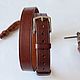 Brown genuine leather belt, Straps, Rostov-on-Don,  Фото №1