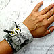 Owl bracelet / owl – transformer (3in1) – bracelet, brooch, pendant. Bead bracelet. Woolen Zoo. Online shopping on My Livemaster.  Фото №2