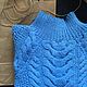 Blue Women's Wool Sweater, Knitted Merino Jumper. Sweaters. Dobryy_vyaz. My Livemaster. Фото №6