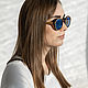 "York LUX Blue" от Timbersun, деревянные солнцезащитные очки. Очки. Уникальные аксессуары Timbersun. Ярмарка Мастеров.  Фото №4