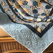 Для дома и интерьера handmade. Livemaster - original item Patchwork quilted blue bedspread. Handmade.