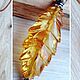 Amber. Pendant 'Gold list' of amber silver. Pendants. Frollena II. Natural Baltic amber. My Livemaster. Фото №6