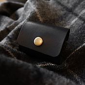 Roomy mini wallet made of handmade leather