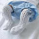 Calcetines hasta la rodilla para niños niñas calcetines de punto blanco para niños de algodón, Babys bootees, Cheboksary,  Фото №1