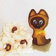 Котенок Гав из любимого мультфильма. Кофейная игрушка. Подарок на ДР. Мягкие игрушки. ~Натали~ ♥ИГРУШКИ ♥УКРАШЕНИЯ ♥ДЕКОР. Интернет-магазин Ярмарка Мастеров.  Фото №2