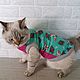 Clothing for cats and dogs T-shirt 'Kitten with bouquet', Pet clothes, Biisk,  Фото №1