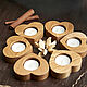 Heart candlesticks made of oak and beech 6 pieces, Candlesticks, Barnaul,  Фото №1