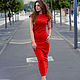 Order Long knitted dress 'Red bull'. Lana Kmekich (lanakmekich). Livemaster. . Dresses Фото №3