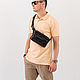 Bolso de cintura de cuero para hombre 'Oscar' (Negro). Waist Bag. DragonBags - Rucksack leather. Ярмарка Мастеров.  Фото №6