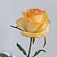 Желтая роза из полимерной глины. Цветы. Юлия Машинская. Ярмарка Мастеров.  Фото №4