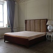 Для дома и интерьера handmade. Livemaster - original item Bed with padded headboard in walnut 118. Handmade.