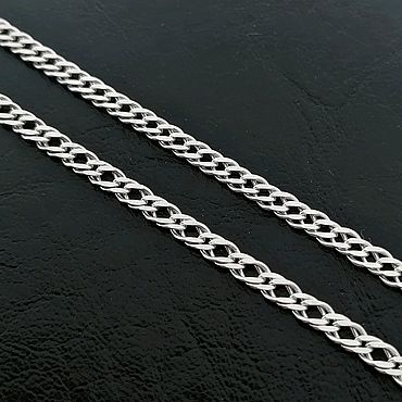  ручной работы. Ярмарка Мастеров - ручная работа Цепочка серебряная Ромб двойной цепь 3 мм цепь серебро 925 пробы. Handmade.