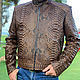 Brown Python skin jacket, Mens outerwear, Moscow,  Фото №1