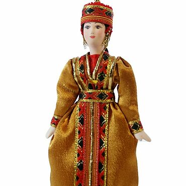 Куклы и игрушки ручной работы. Ярмарка Мастеров - ручная работа Кукла сувенирная подвесная в калмыцком костюме(1966). Handmade.