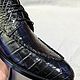 Men's shoes, crocodile leather, in dark blue. Boots. SHOES&BAGS. My Livemaster. Фото №5