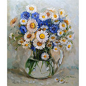 Картины и панно handmade. Livemaster - original item Pictures: Bouquet of wildflowers with daisies. Handmade.