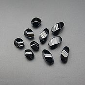 Материалы для творчества handmade. Livemaster - original item Onyx Black Twisted beads 8h10 mm. Handmade.