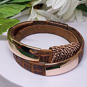 Украшения handmade. Livemaster - original item Double bracelet made of genuine leather and copper. Handmade.