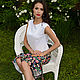 Falda de pescado de algodón con flores, falda ajustada de algodón, Skirts, Novosibirsk,  Фото №1