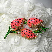 Винтаж handmade. Livemaster - original item Strawberry Brooch,Mimi Di N,USA,60th,summer berries,summer,strawberry. Handmade.