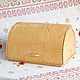 Bread box made of wood, birch bark 'Naturel' large. A gift for parents, Ware in the Russian style, Novosibirsk,  Фото №1