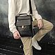 Men's bag: Men's Leather Black Constant Tablet Bag. Men\'s bag. Natalia Kalinovskaya. Online shopping on My Livemaster.  Фото №2