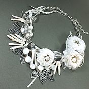 Украшения handmade. Livemaster - original item Moon Swan Necklace Handmade Natural white pearls and mother of pearl. Handmade.