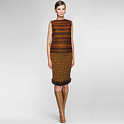 Одежда handmade. Livemaster - original item Luxurious Chanel-style skirt with mink fur trim. Handmade.