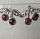 Earrings 'Cherries' - garnet, 925 silver. Earrings. masterskai. My Livemaster. Фото №4
