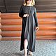 Maxi dress knit with asymmetric hem. The color of wet asphalt. Dresses. Olga Lado. My Livemaster. Фото №5