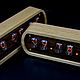Lamp clock Solid oak by Lauro Preto on IN-12 indicators, Tube clock, Moscow,  Фото №1