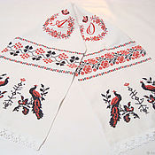 Свадебный салон handmade. Livemaster - original item Generic embroidered towel with initials for wedding. Handmade.