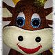 Бычок из фетра. Символ года 2021. Новогодняя игрушка - подвеска. Войлочная игрушка. Радуга творчества. Интернет-магазин Ярмарка Мастеров.  Фото №2