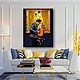 Order Painting of a Couple in a museum. Klimt Kiss, love painting. House of the Sun (irina-bast). Livemaster. . Pictures Фото №3