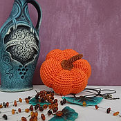 Куклы и игрушки ручной работы. Ярмарка Мастеров - ручная работа Halloween Decor Knitted Pumpkin Interior Decoration. Handmade.
