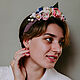Headband with flowers. Bilateral. Pink-blue. Headband. Nataly Kara - одежда из тонкого войлока. My Livemaster. Фото №6