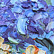 Picture of flower bouquet 'Bouquet on a blue background', oil on canvas. Pictures. Multicolor Gallery. My Livemaster. Фото №5