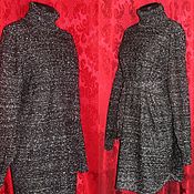 Одежда handmade. Livemaster - original item Tweed linen dress with rounded shelves. Handmade.