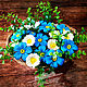 'Nomeolvides y margaritas ' flores jabón ramo interior azul, Soap, Moscow,  Фото №1