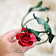 Bracelet leather Magic rose Flowers leather, Hard bracelet, Kursk,  Фото №1