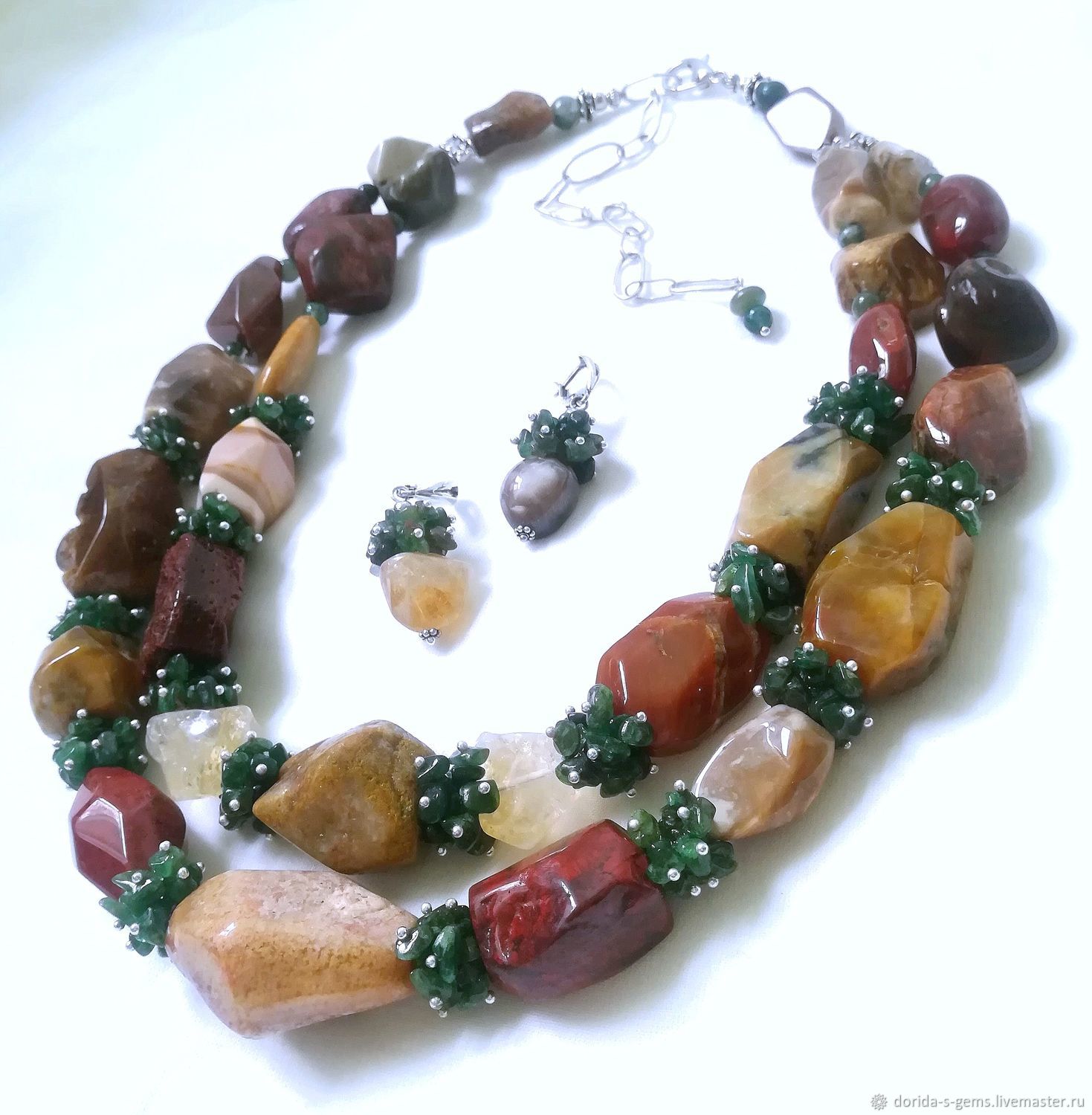 necklace, designer necklace, necklace for every day necklace out, the necklace of Jasper, Jasper necklace, necklace agate necklace agate, beads made of Jasper, agate beads, beads
