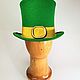 The green cylinder 'Leprechaun'. Subculture hats. Felt Hats Shop. Online shopping on My Livemaster.  Фото №2