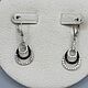 Silver earrings with cubic Zirconia, Earrings, Moscow,  Фото №1