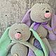 Пара вязаных игрушек - кролики, подарок на день рождения. Амигуруми куклы и игрушки. МЭРИДЖЕЙН. Ярмарка Мастеров.  Фото №11