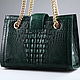 Order Textured bag made of Siamese crocodile leather IMA0786G1. CrocShop. Livemaster. . Classic Bag Фото №3