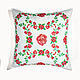  Декоративная подушка с вышивкой крестом «Плетистая роза", Подушки, Витебск,  Фото №1